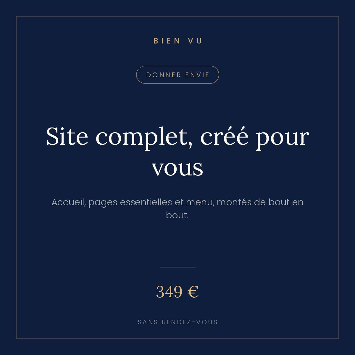 Créer toute une boutique Shopify, Bien Vu